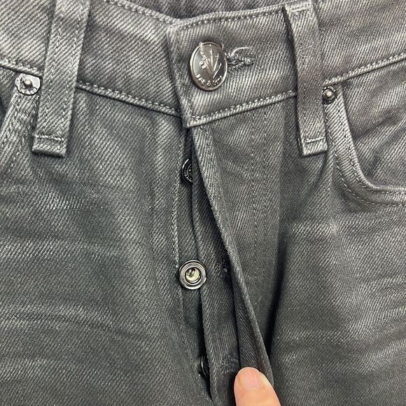 Rag & Bone Alex High-rise straight leg jeans in worn in black size 25 NWT - Picture 7 of 15